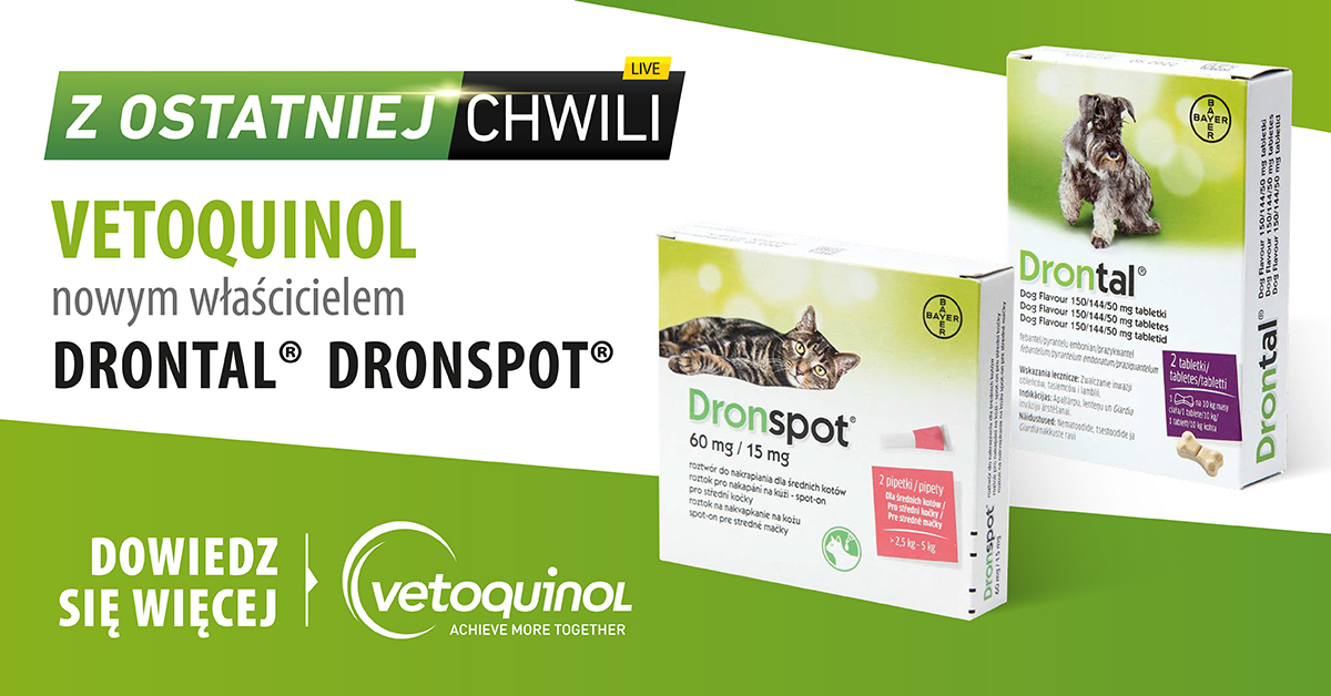 Drontal ® i Dronspot® - Vetoquinol przejął znane produkty przeciwpasożytnicze!
